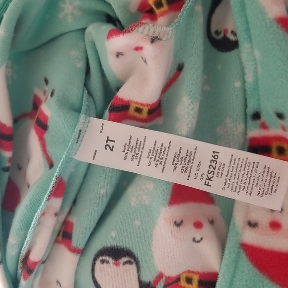 Carter's 2T 2 piece set of onesie Christmas pajamas NWT - Picture 6 of 6